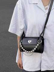 Love Lock Women's Bucket Shoulder Bag Chain Girls Underarm Bags