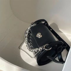 Love Lock Women's Bucket Shoulder Bag Chain Girls Underarm Bags