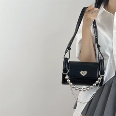 Love Lock Women's Bucket Shoulder Bag Chain Girls Underarm Bags