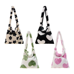 Plush Messenger Bag Shoulder Bag Women Handbag Winter Hit Tote Bags