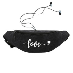 Love Printed Waist Bag Fanny Pack Gift Money Phone Hip Hop Pouch