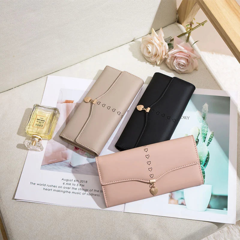 Small Fresh Women's Long Wallet Zero Wallet Women's PU Leather Wallet