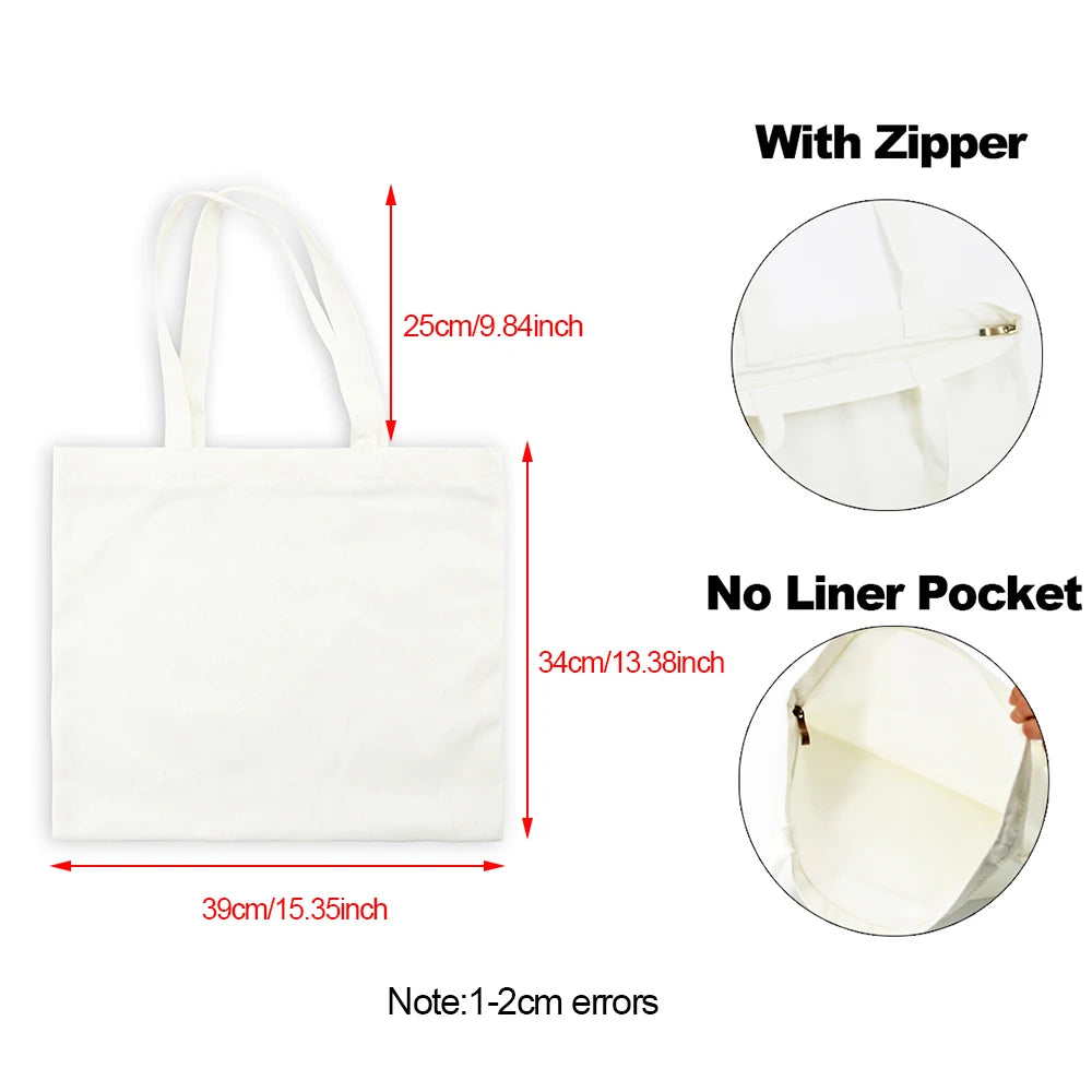 Harajuku Shoulder Bag Canvas Tote Reusable Eco Handbag