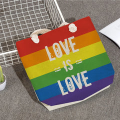 Love is Love Rainbow Totebag for Women - High Capacity Shopping Bag