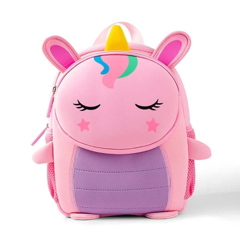 Cute 3D Animal Backpack for Kids, Waterproof Neoprene Kindergarten School Bag
