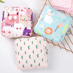 Cute Cartoon Cotton Purses For Women Girls Zippered Wallets