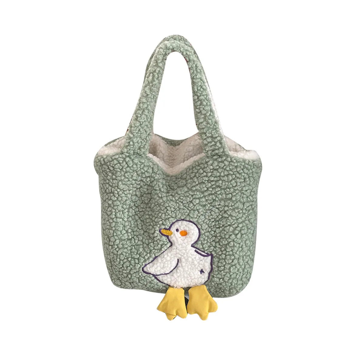 Cute Cartoon Duck Plush Shoulder Bag