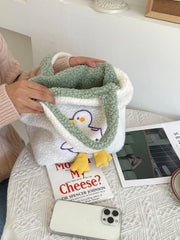 Cute Cartoon Duck Plush Shoulder Bag