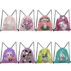 Rabbit Printed Travel Backpack for Students