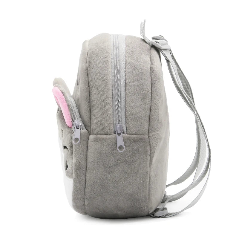 Lovely Cat Shape Backpack Plush Cartoon School Bags For Kids