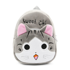 Lovely Cat Shape Backpack Plush Cartoon School Bags For Kids
