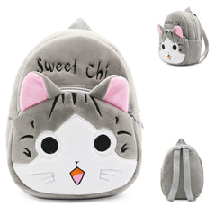 Lovely Cat Shape Backpack Plush Cartoon School Bags For Kids