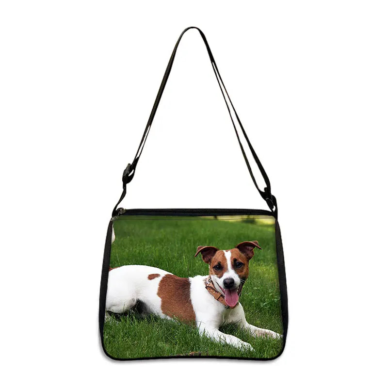 Dog Printing Handbag Dogs Pattern Ladies Underarm Bags Shoulder Bag