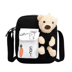 Lovely Girl Crossbody Bags Small Pocket Bear Shoulder Pouch Zipper Shoulder Bag