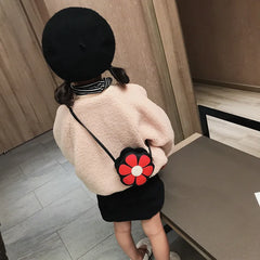 Girls Flower Coin Purse Shoulder Bag Kids Wallet Mini Crossbody