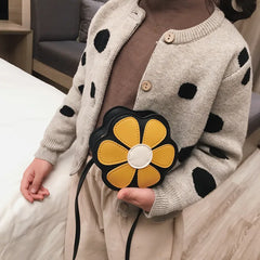 Girls Flower Coin Purse Shoulder Bag Kids Wallet Mini Crossbody