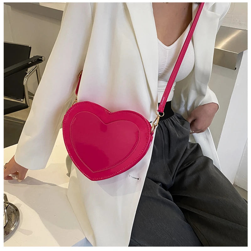 Peach Heart Small Bag Female Crossbody Bags
