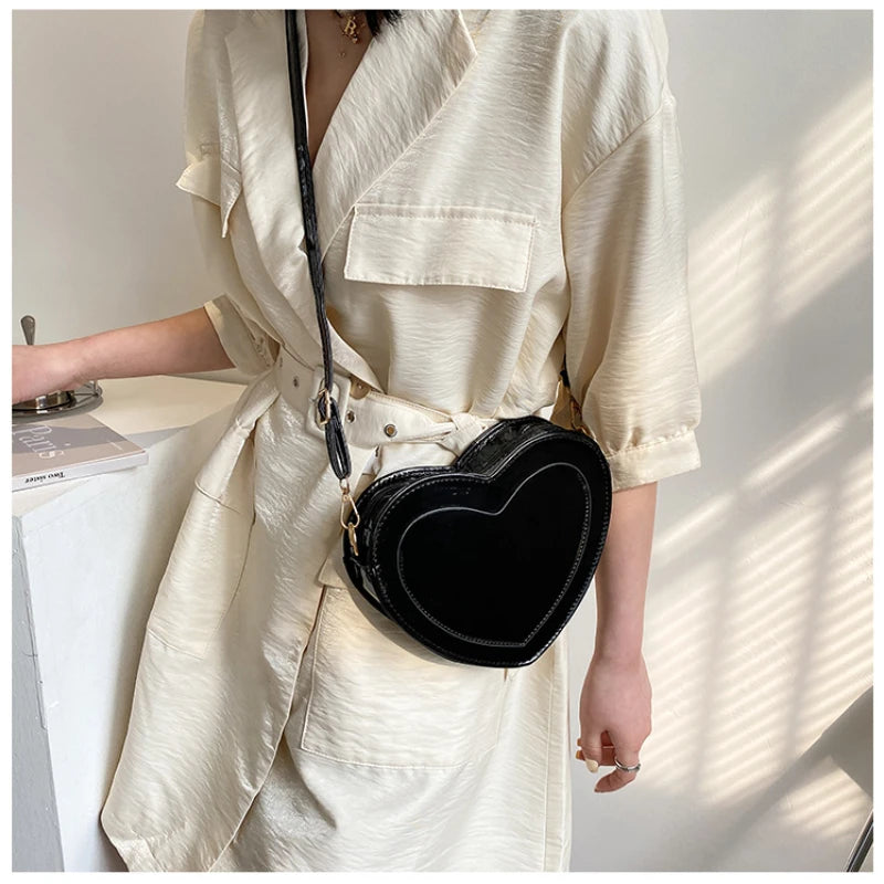 Peach Heart Small Bag Female Crossbody Bags