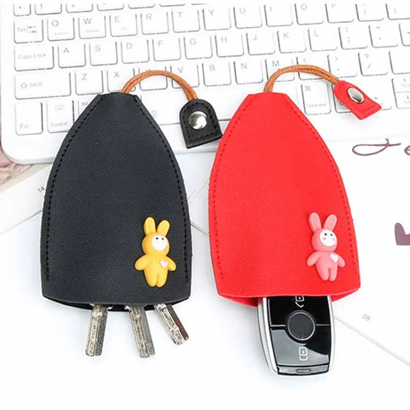 Lovely Rabbit Women Girls Key Bag PU Leather Key Wallets