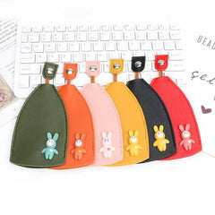 Lovely Rabbit Women Girls Key Bag PU Leather Key Wallets