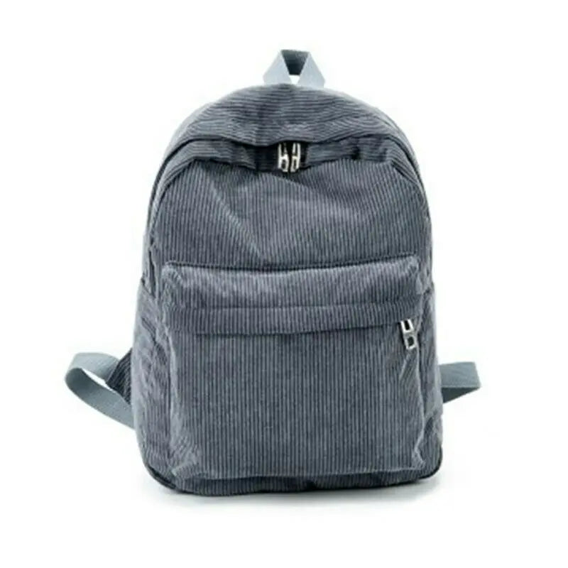 Corduroy Travel School Backpack Book Bags For Teenager Girls