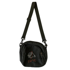 Women Canvas Shoulder Bag Handbags Student Phone Bag Cartoon Printing Crossbody