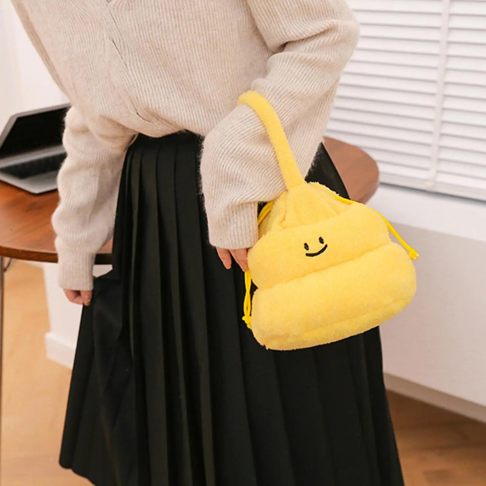 Funny Plush Handbag Lady Tote Girl Purse Soft Pouch for Events Party Night Out