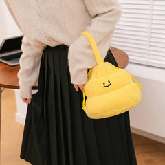 Funny Plush Handbag Lady Tote Girl Purse Soft Pouch for Events Party Night Out