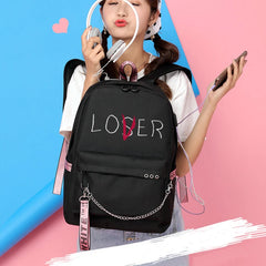 USB Charging Backpack for Teenage Girls College School Bag