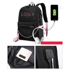 USB Charging Backpack for Teenage Girls College School Bag