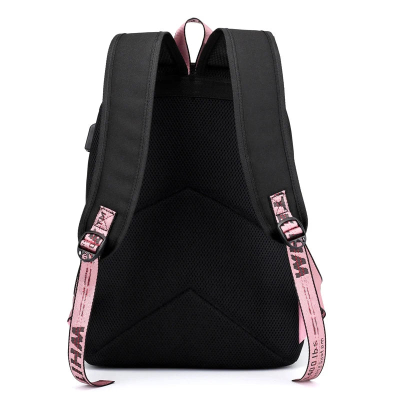 USB Charging Backpack for Teenage Girls College School Bag