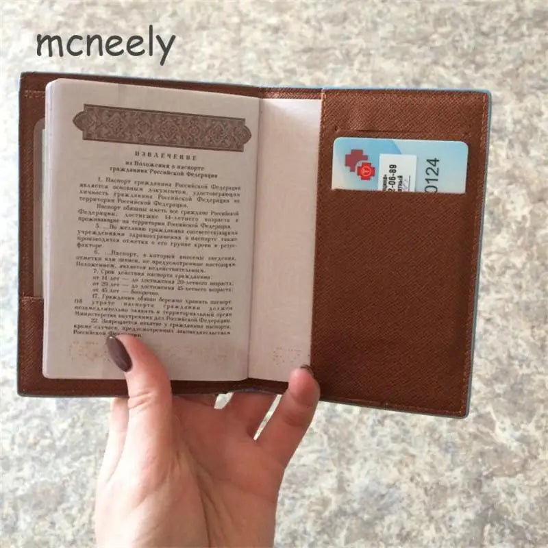 PU Leather Passport Holder Travel Cover for Couples