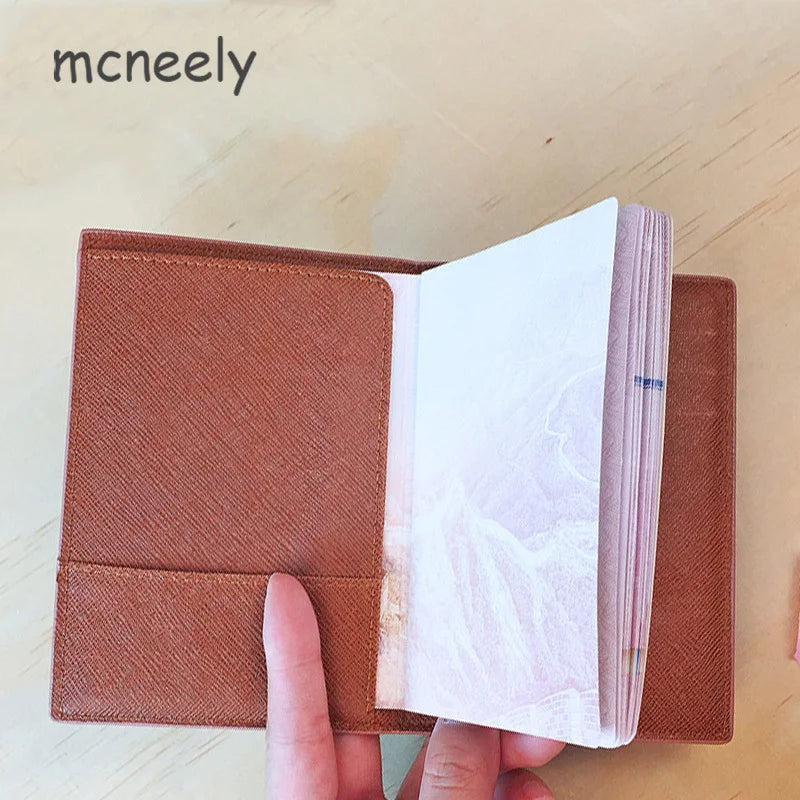 PU Leather Passport Holder Travel Cover for Couples