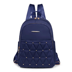 Lozenge Oxford Backpack For Women Waterproof Teenager Large School Bag