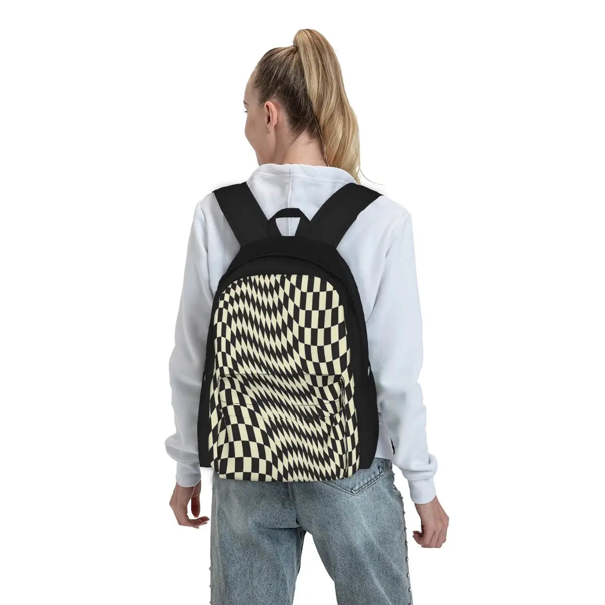 Lsg Distorted Checkered Backpacks Men's Backpacks Bags For Women