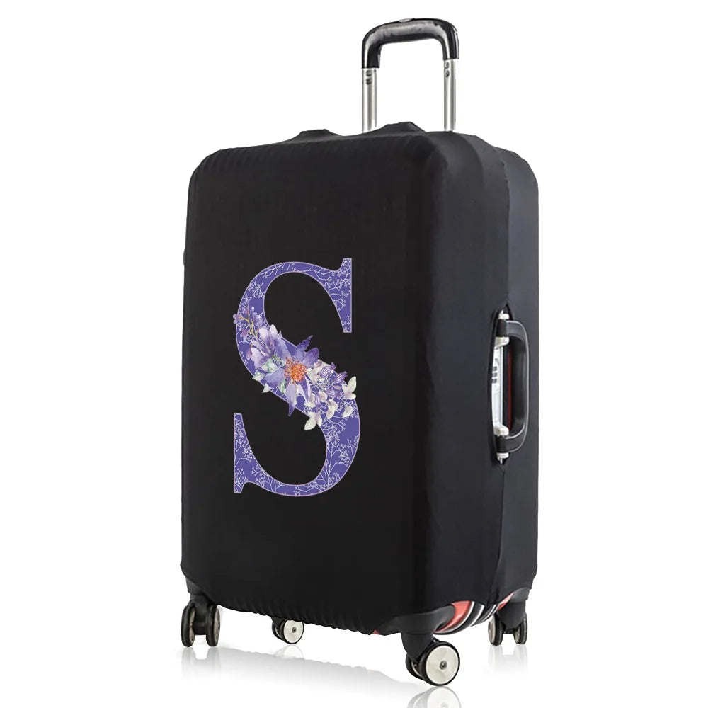 Purple Flower Series Luggage Cover Elastic 18-28 Inch