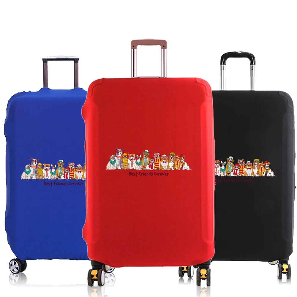 Dog Print Luggage Cover 18-30 inch Elastic Baggage Travel Dust Protective Case