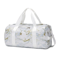 Wet Dry Separation Travel Duffle with Shoe Bag and Cosmetic Organizer for Women