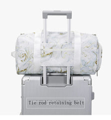 Wet Dry Separation Travel Duffle with Shoe Bag and Cosmetic Organizer for Women