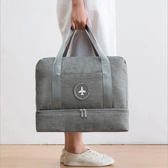 Travel Duffle with Shoes Bag Wet Dry Separation Storage
