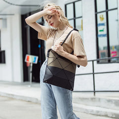 Geometric Handbag Matte Folding Tote Bags for Women