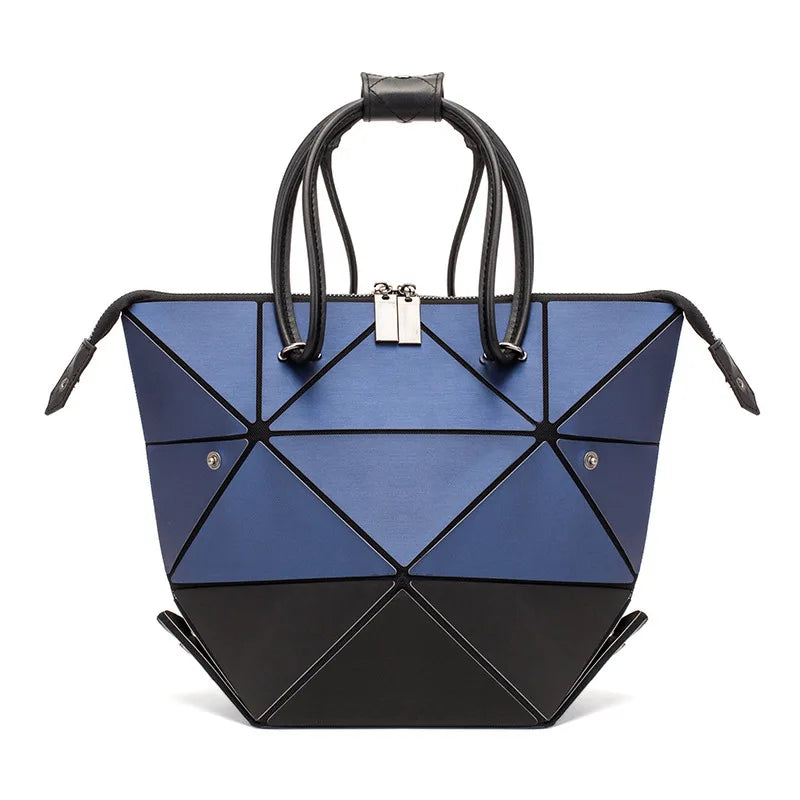 Geometric Handbag Matte Folding Tote Bags for Women
