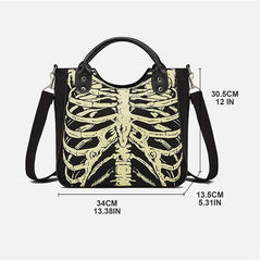 Gothic Skeleton Skulls Shoulder Bag Halloween Punk