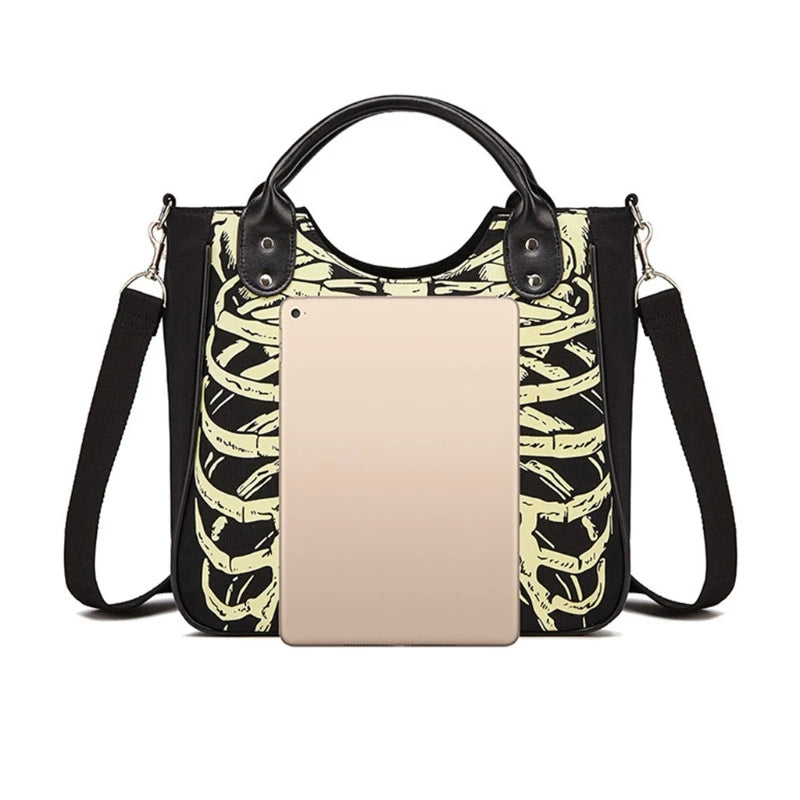 Gothic Skeleton Skulls Shoulder Bag Halloween Punk
