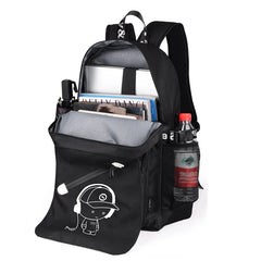 Luminous Music Boy Laptop USB Backpack Men Bag Casual Anti-theft Backpacks