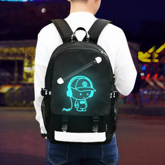 Luminous Music Boy Laptop USB Backpack Men Bag Casual Anti-theft Backpacks