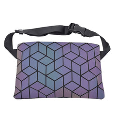 Holographic Fanny Pack Purse Female Belt Bag Geometric Waist Pack