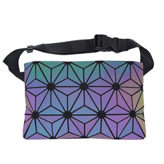 Holographic Fanny Pack Purse Female Belt Bag Geometric Waist Pack