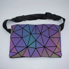 Holographic Fanny Pack Purse Female Belt Bag Geometric Waist Pack