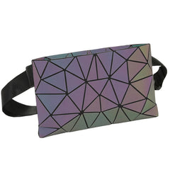 Luminous Waist Bag Holographic Fanny Pack Geometric Waist Pack Laser Chest Pouch